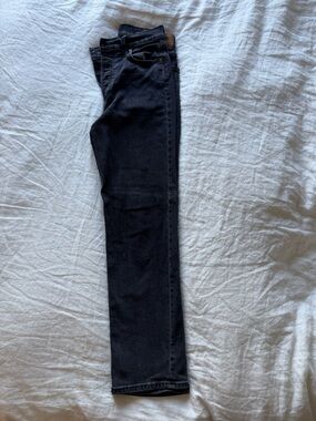 Denim Forum Arlo High-Rise Straight-Leg Black Jeans